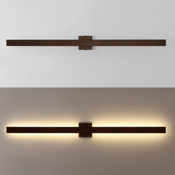 Vara 49.5" Modern Minimalist Indoor/Outdoor Metal 350-Degree Rotate Dimmable Integrated Linear LED Wall Sconce - JONATHAN Y